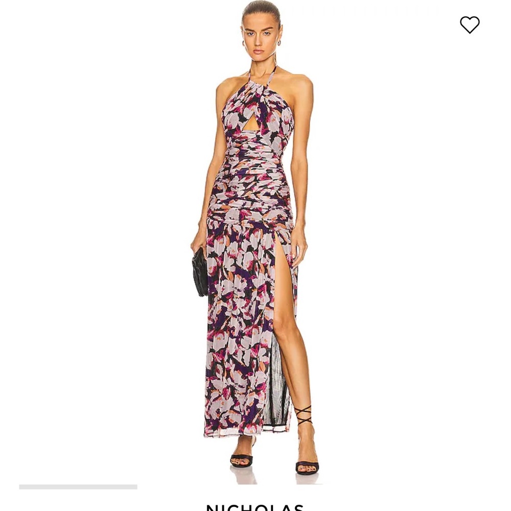 NICHOLAS Micaela Halter Neck Gown